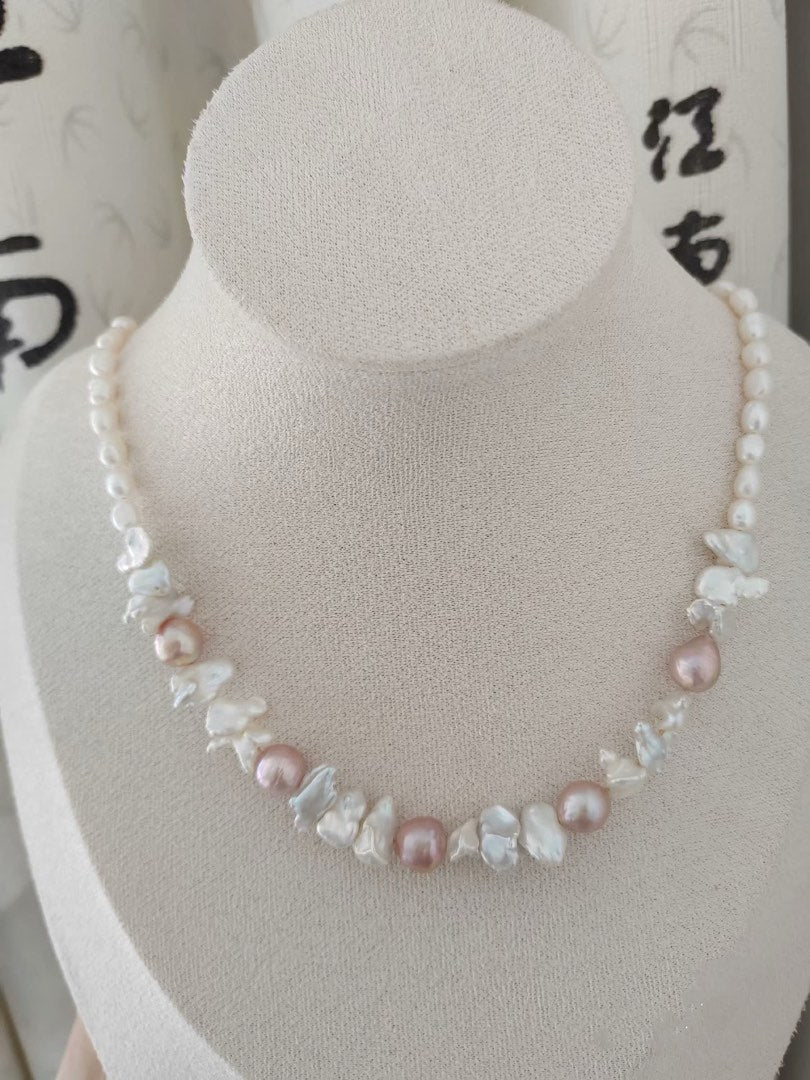 #PN295 Purple Heart | Freshwater Pearl Necklace | Purple Baroque Pearl | Lustrous | Baroque Petals Pearl | Baby Baroque