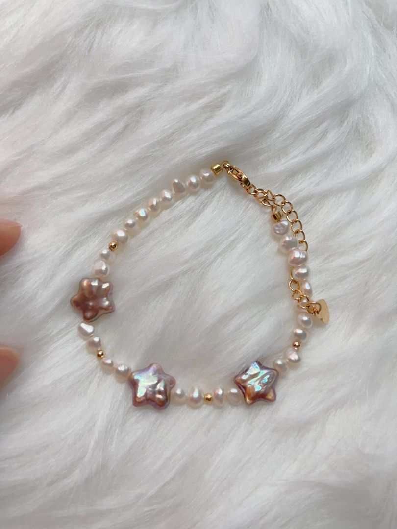 #PN344 Purple Stars| Freshwater Pearl Necklace & Bracelet Set | Purple Baroque Star Pearl | Excellent Lustre | Baby Baroque Pearl