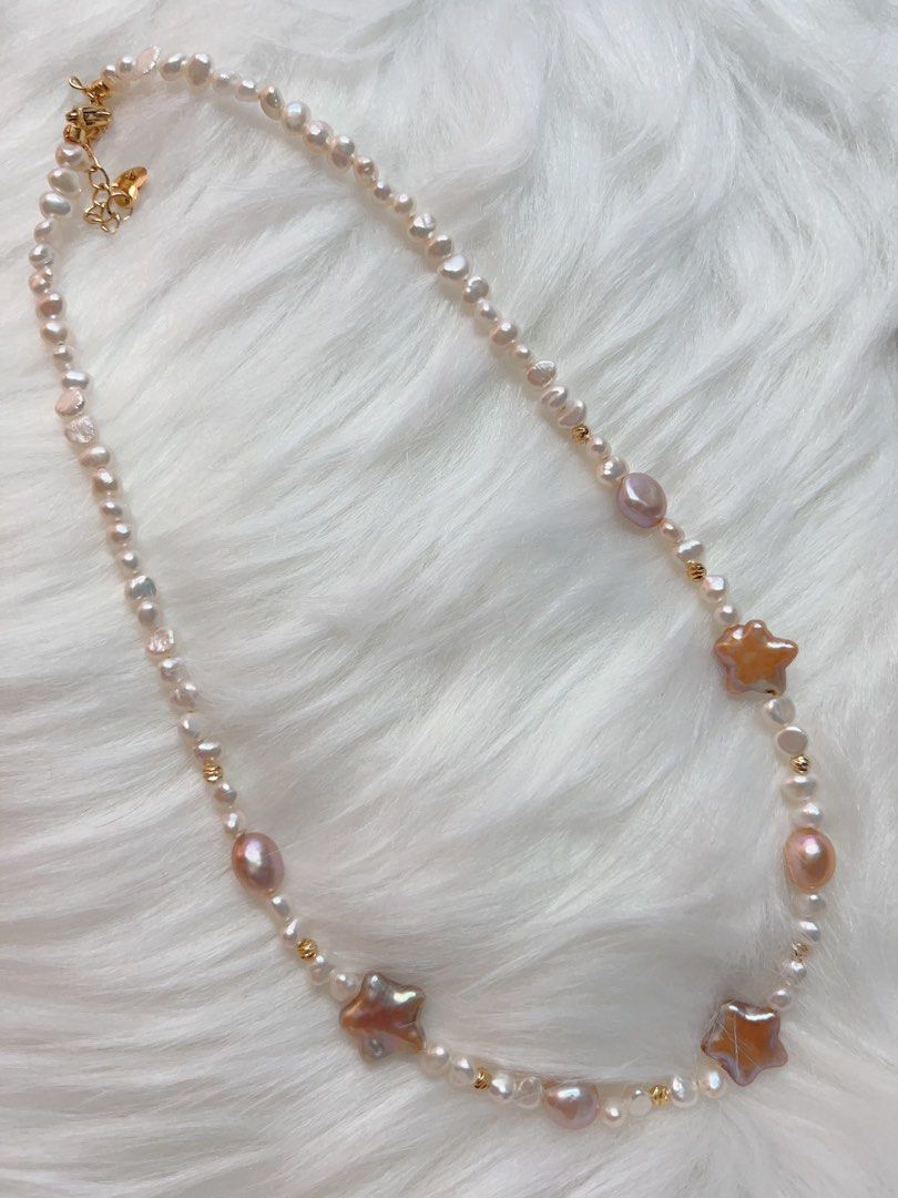 #PN344 Purple Stars| Freshwater Pearl Necklace & Bracelet Set | Purple Baroque Star Pearl | Excellent Lustre | Baby Baroque Pearl