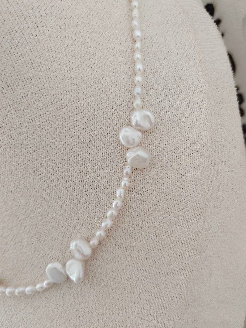 #PN346 Jungle Elements | Freshwater Pearl Necklace | Petal Baroque | Baby Pearl | Baroque Pearl | Natural Flaw