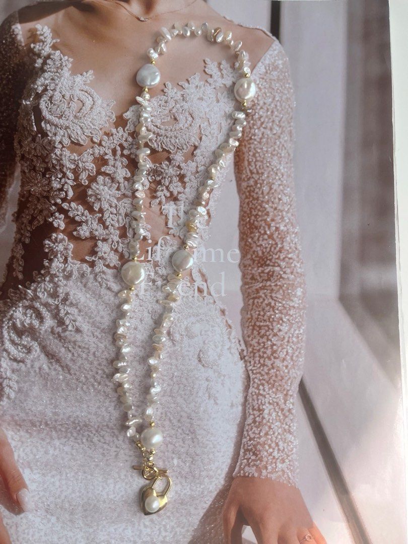 #PN372 Casual Vibe|Freshwater Pearl Necklace |Mini Teeth |Lustrous Coin Pearl|Clock Pendant