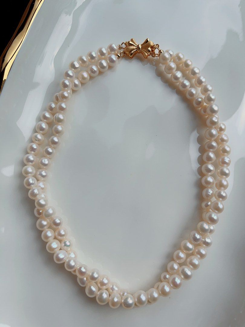 #PN117 Double-layered Freshwater Pearl Necklace | Choker