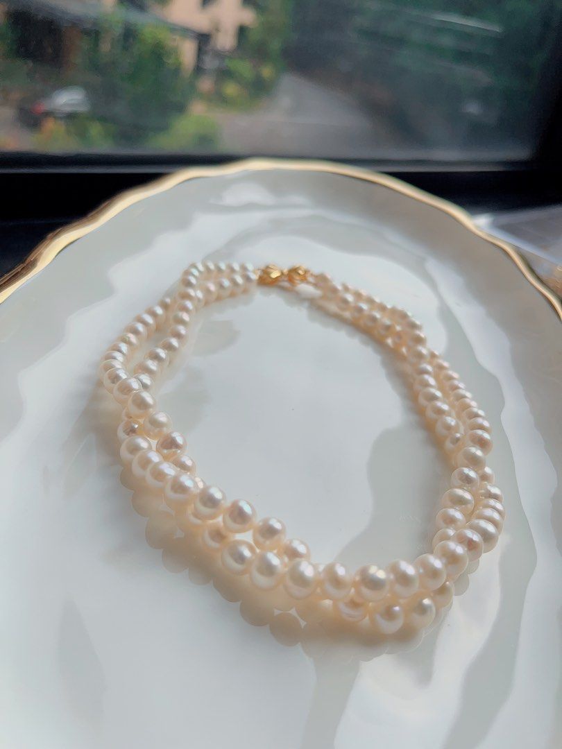 #PN117 Double-layered Freshwater Pearl Necklace | Choker