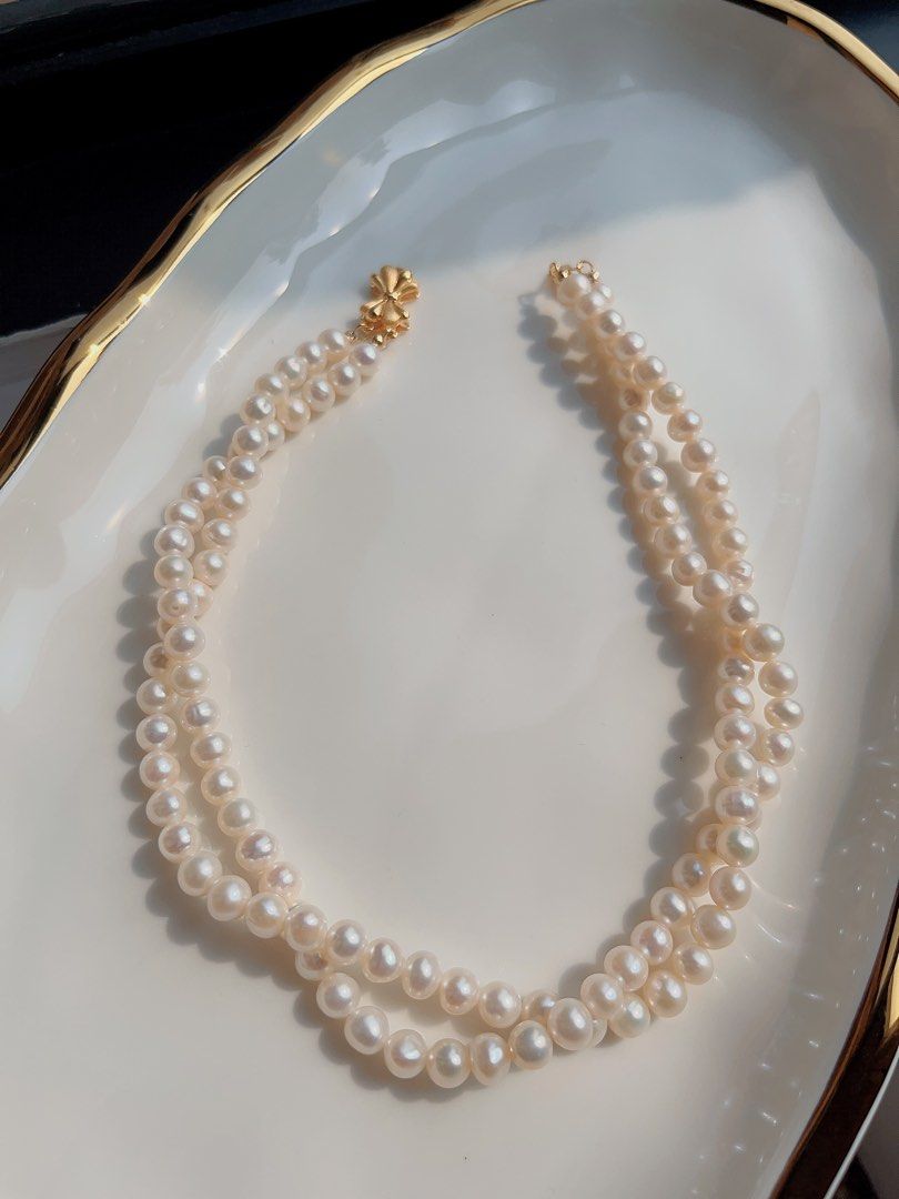 #PN117 Double-layered Freshwater Pearl Necklace | Choker