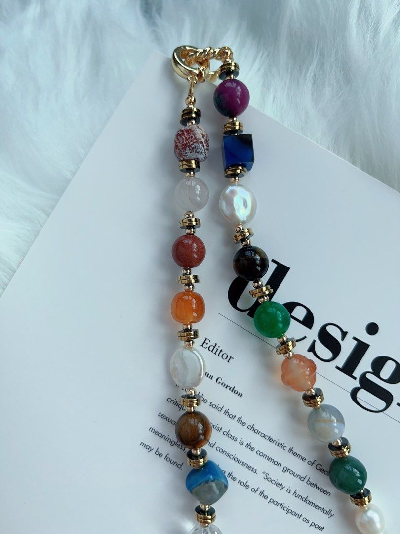 #PN277 Fresh Air| Freshwater Pearl Necklace | Agate| Blue Sandstone | Coin, Rectangular Pearl| Clear Quartz | Gourd Pearl