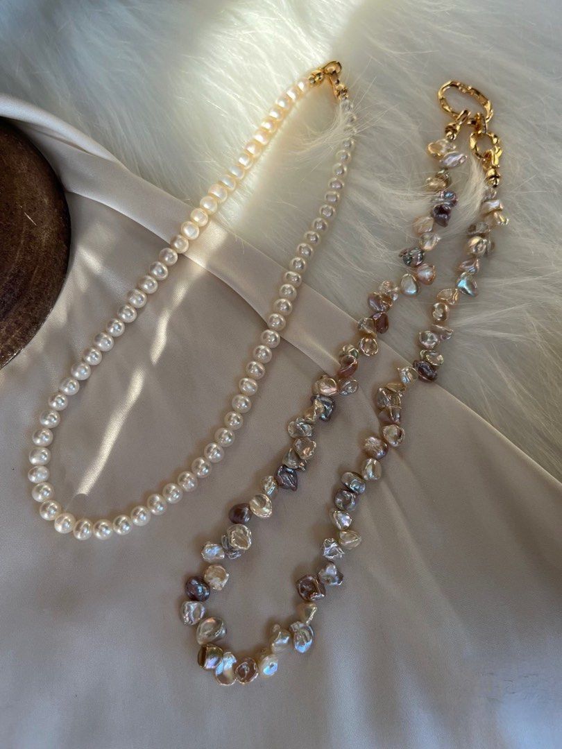 #PN257 Garden Scenery |Double Layered Freshwater Pearl Necklace Set|Multiple Wearing|Pearl Petals