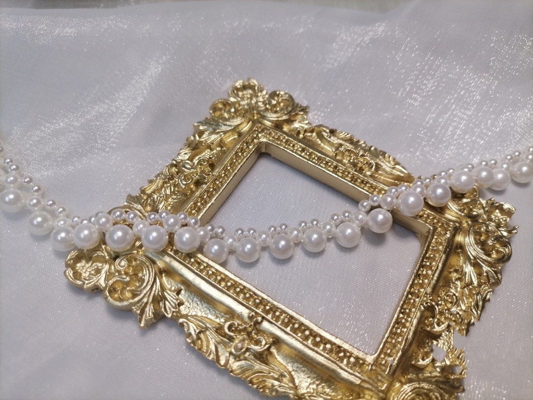 #PN213 Famous Star Same Design Braided Lace Necklace & Bracelet Set |Shell Pearl