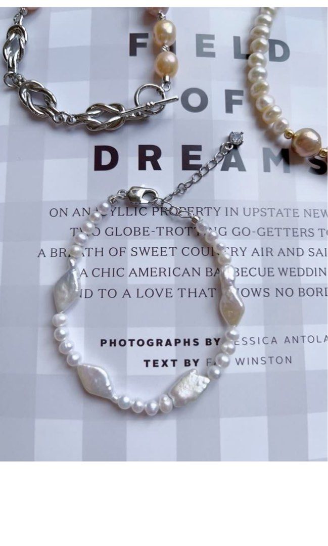 #PN199 Silver Lightning |Freshwater Pearl Necklace & Bracelet Set|Removable Pendant |Removable Connection Ring|Diamond Shaped Pearl |Baby Pearl |Silver Lustre