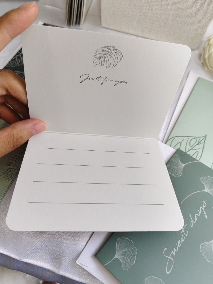 Botanical Greeting Cards with Envelopes| Good Luck| Thank You Card| For Jewelry Orders from the Store| Green Theme 🌲