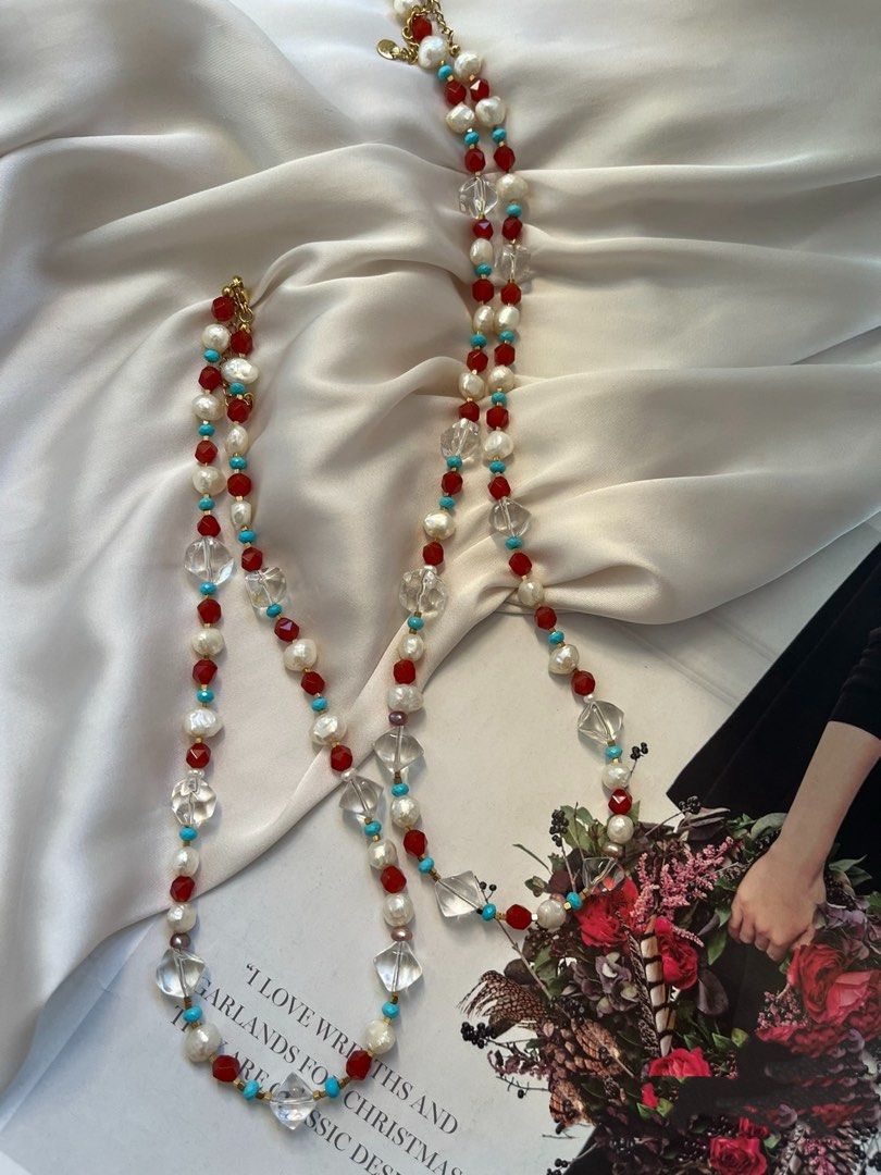 #PN802 Freshwater Pearl Necklace | Dragon Scale Baroque Pearl | Agate| Faceted Clear Quartz | You’ll Wear It Constantly