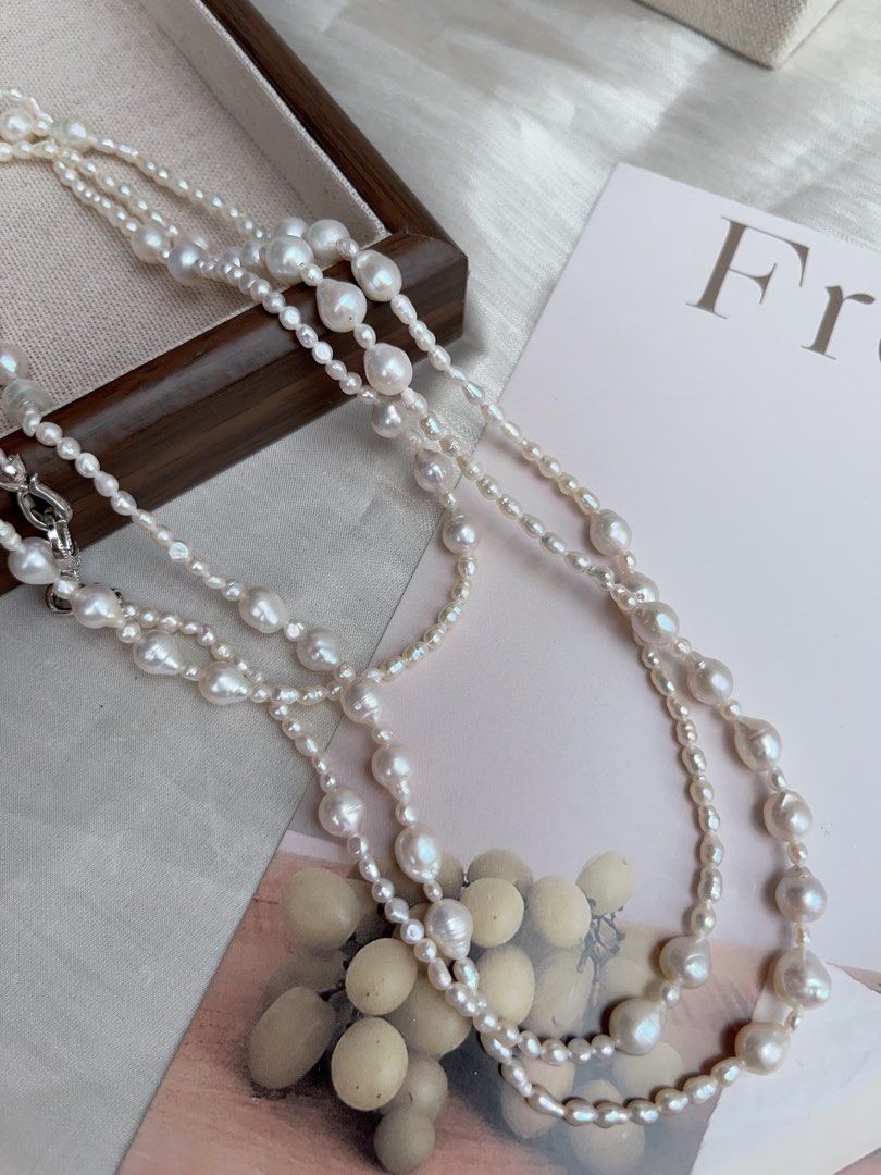 #PN932 Freshwater Pearl Necklace | Super Long 134cm Sweater Necklace | AK Pearl 3-4mm| 6mm| Multiple Way of Wearing | Elegant & Classic | Gift to Yourself