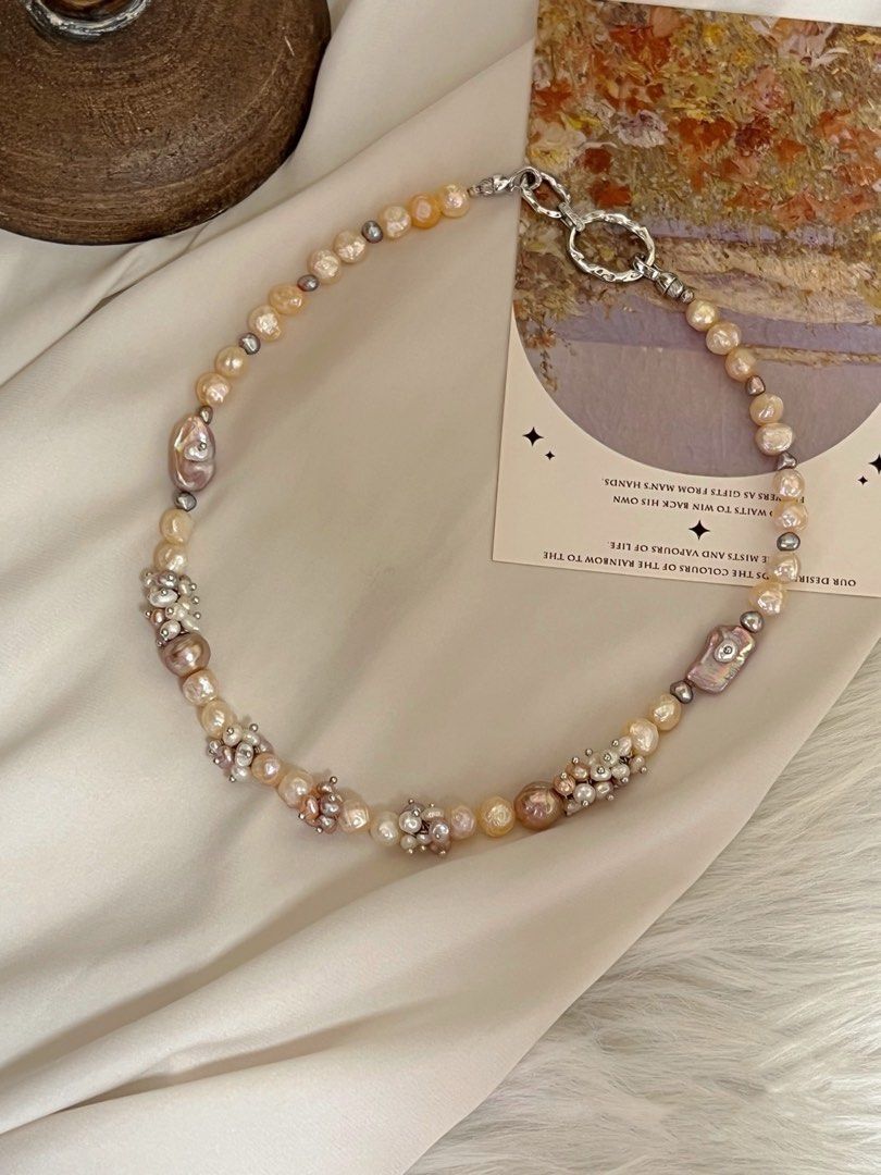 #PN373 [Floral Series] Blossom Gardens|”Dragon Scales” Baroque Pearl |Petal on Pearl|Wrinkled Pearl |Metallic Lustre|Baby Pearl |Top Quality