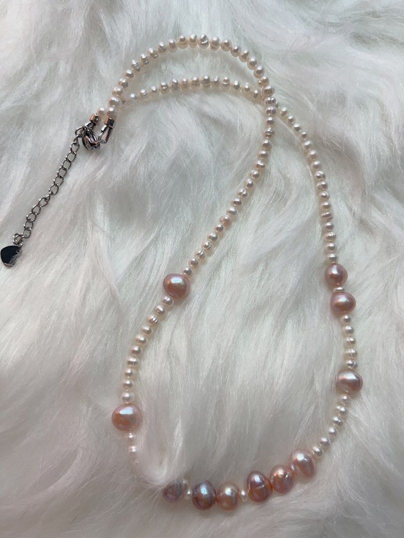 #PN337 Minimum | Freshwater Pearl Necklace | Colourful Baroque Pearl | Baby White Pearl