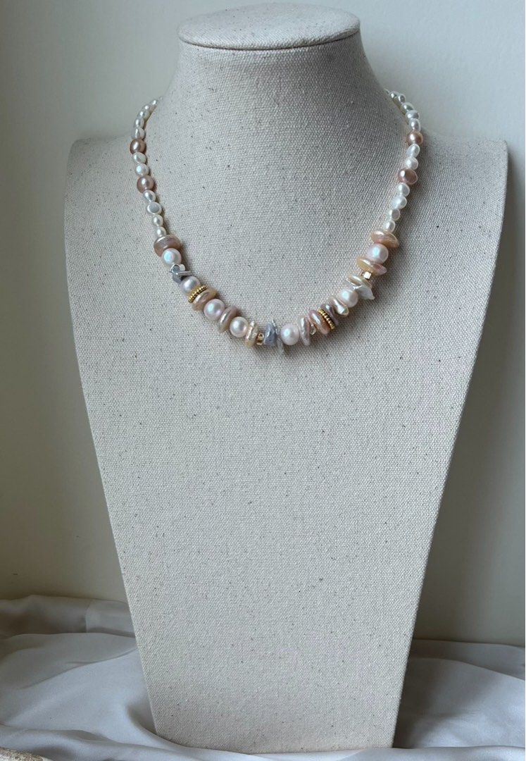 #PN394 [Clearance Sale] Freshwater Pearl Necklace |Holiday Style|Buckle Pearl|Baroque Pearl
