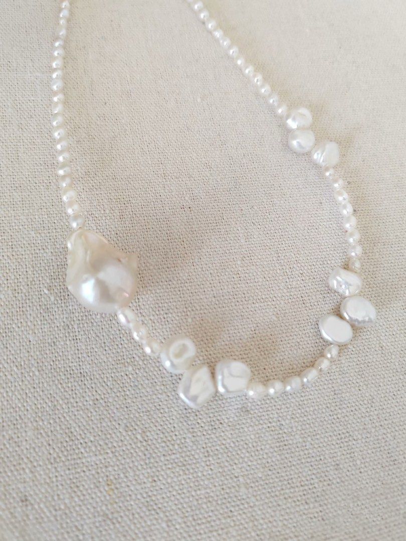 #PN346 Jungle Elements | Freshwater Pearl Necklace | Petal Baroque | Baby Pearl | Baroque Pearl | Natural Flaw