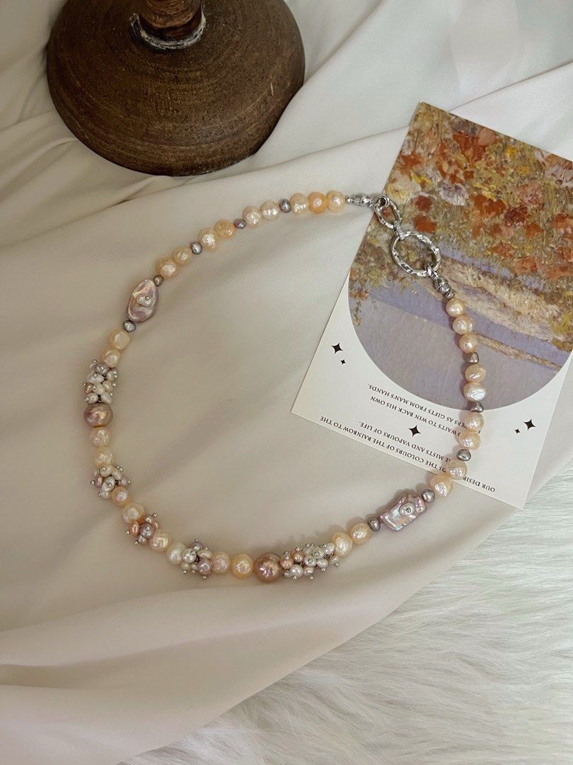 #PN373 [Floral Series] Blossom Gardens|”Dragon Scales” Baroque Pearl |Petal on Pearl|Wrinkled Pearl |Metallic Lustre|Baby Pearl |Top Quality