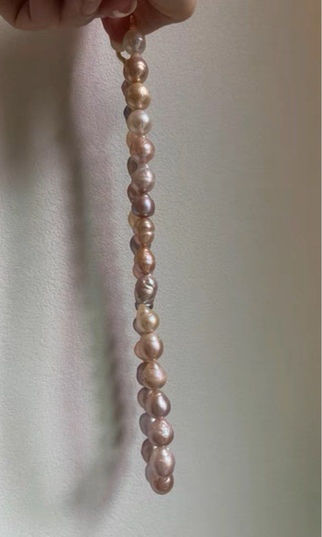 #PN408 [Clearance Sale] Freshwater Pearl Necklace |12mm-13mm Big Baroque Pearls |Mixed Candy Colour| Minimalist