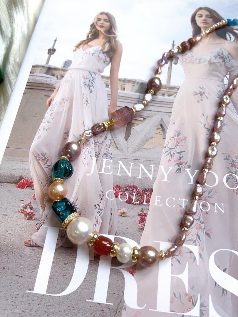 #PN402 [Sale]Purple Fantasy |Genuine Freshwater Pearl Necklace |Red Agate|Fluorite|Big Edison Pearl|Baroque Pearl