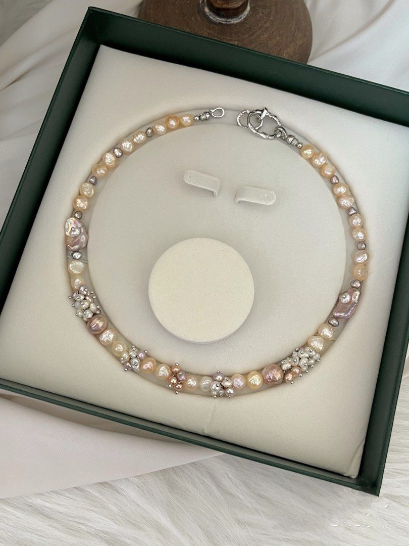 #PN373 [Floral Series] Blossom Gardens|”Dragon Scales” Baroque Pearl |Petal on Pearl|Wrinkled Pearl |Metallic Lustre|Baby Pearl |Top Quality