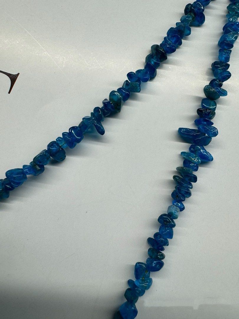 #PN439 [Floral Series] Blue Sky | Freshwater Pearl Necklace |Blue Apatite|Dangling Design|Petal Pearl |Irregular