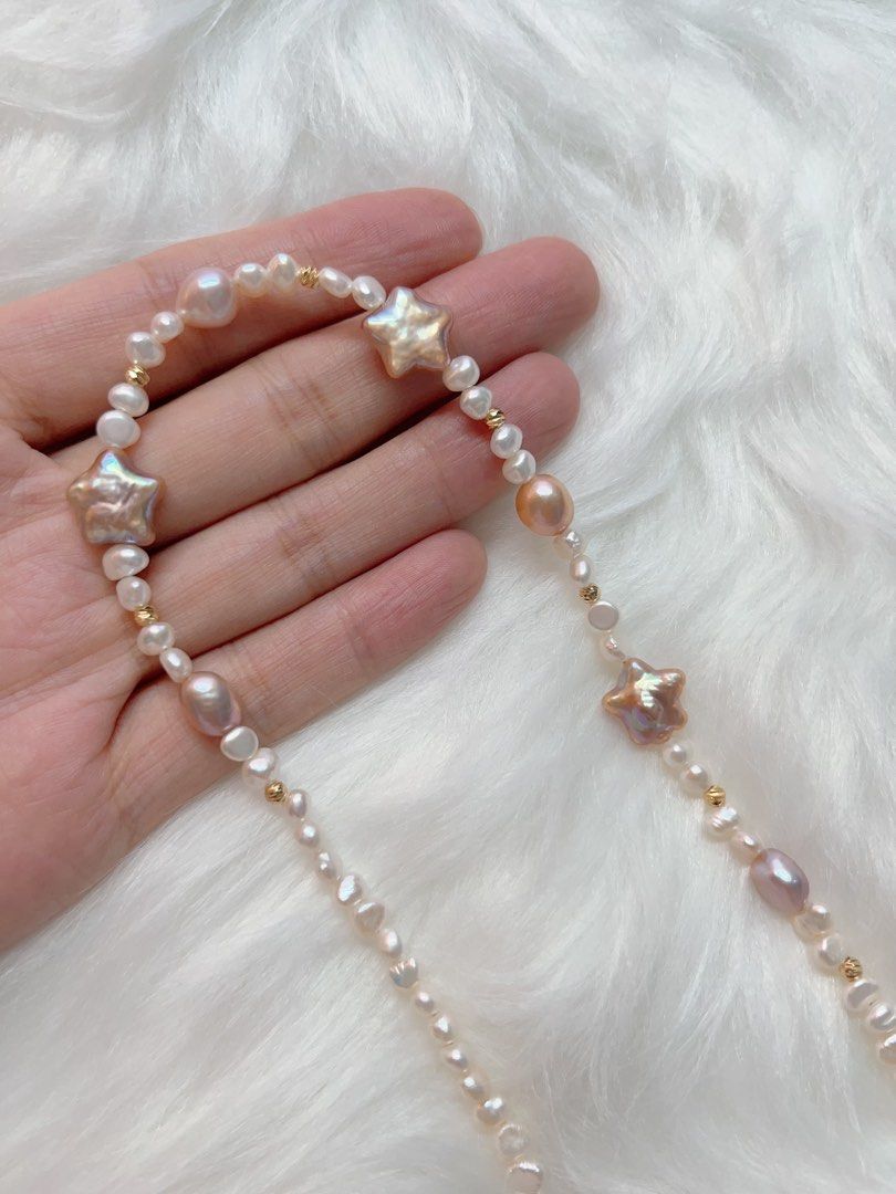 #PN344 Purple Stars| Freshwater Pearl Necklace & Bracelet Set | Purple Baroque Star Pearl | Excellent Lustre | Baby Baroque Pearl