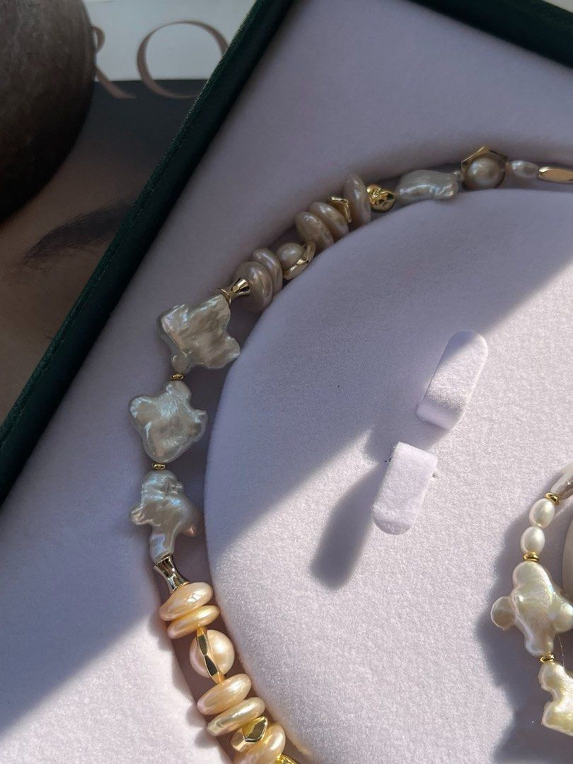 #PN74 Star & Moons| Freshwater Pearl Necklace & Bracelet Set | Coin Pearls| Rice Pearl |Baroque Pearl |Mixed Shapes