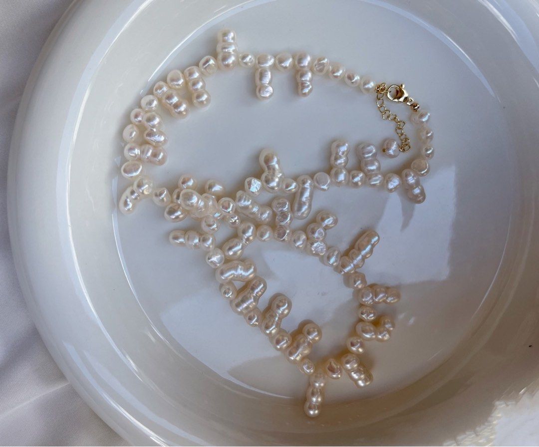 #PN13 [Sale]Freshwater Pearl Necklace |Gourd Shaped Pearl |Rare |Baroque Pearl