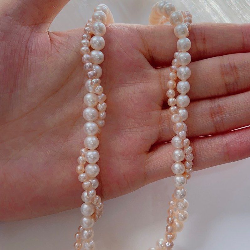 #PN92 [Clearance Sale] Natural Freshwater Pearl Necklace Double Layered Mixed