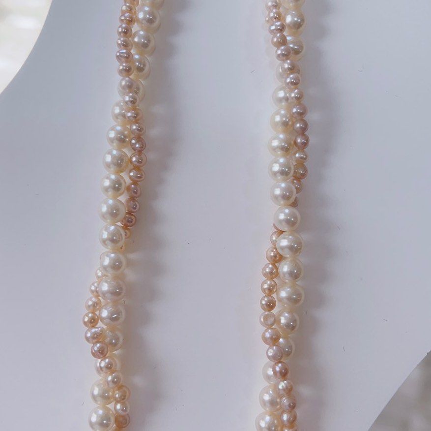 #PN92 [Clearance Sale] Natural Freshwater Pearl Necklace Double Layered Mixed