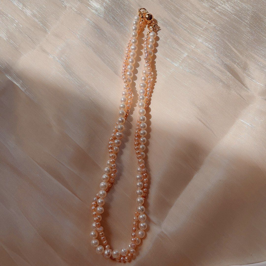 #PN92 [Clearance Sale] Natural Freshwater Pearl Necklace Double Layered Mixed