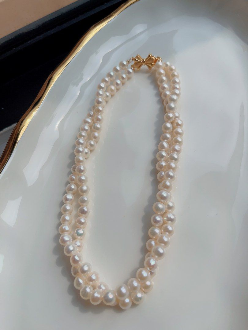 #PN117 Double-layered Freshwater Pearl Necklace | Choker