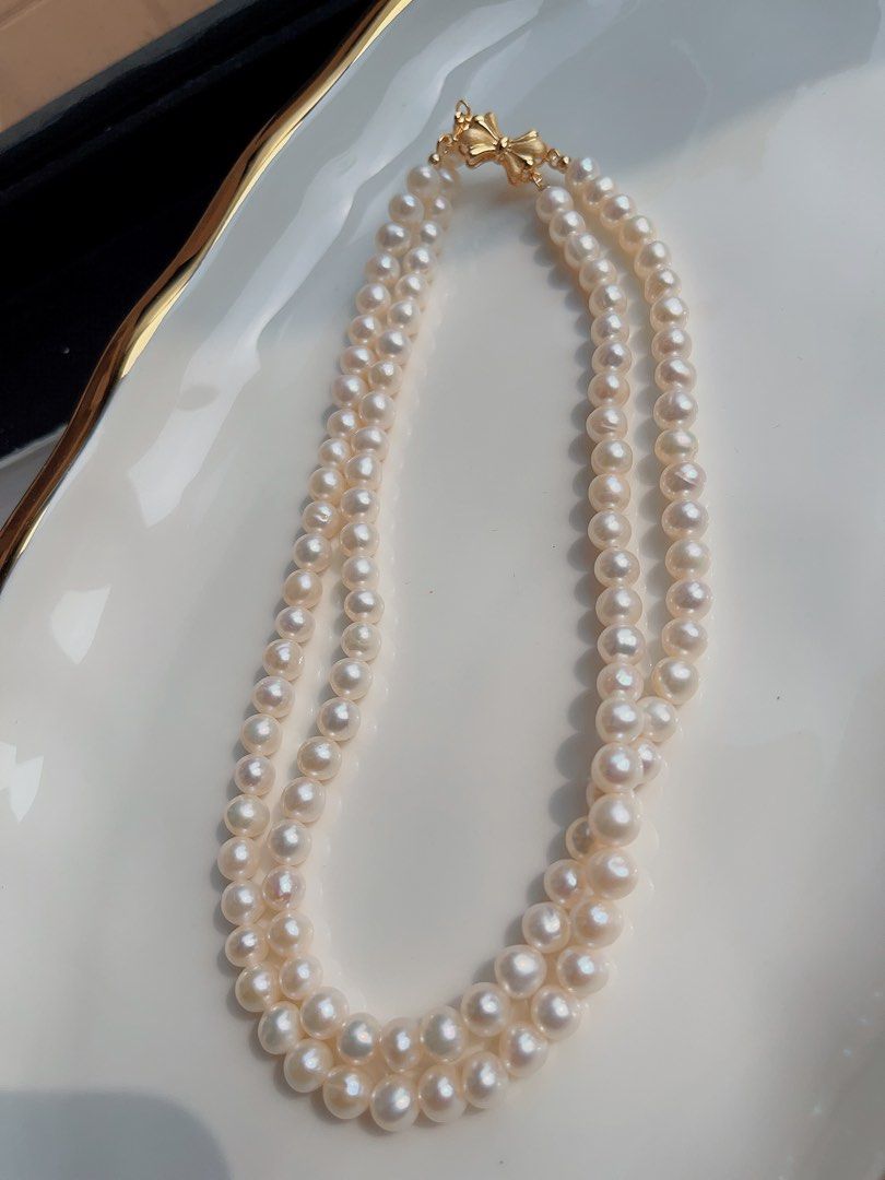 #PN117 Double-layered Freshwater Pearl Necklace | Choker
