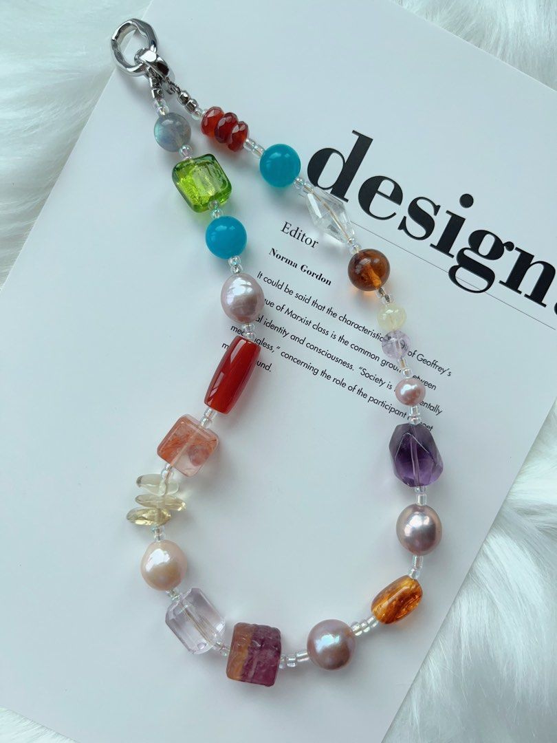 #PN275 [Open Box] Multi Natural Stones & Freshwater Pearl Necklace | Amazonite | Purple Quartz | Amber | Red Agate | Cinnabar | Lemon Quartz | Fluorite | Grey Moonstone | Big Baroque Pearl