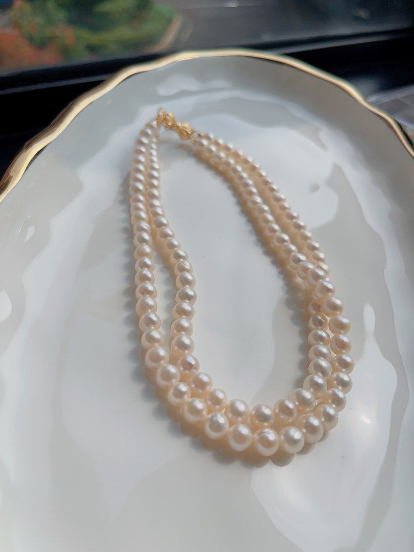 #PN117 Double-layered Freshwater Pearl Necklace | Choker