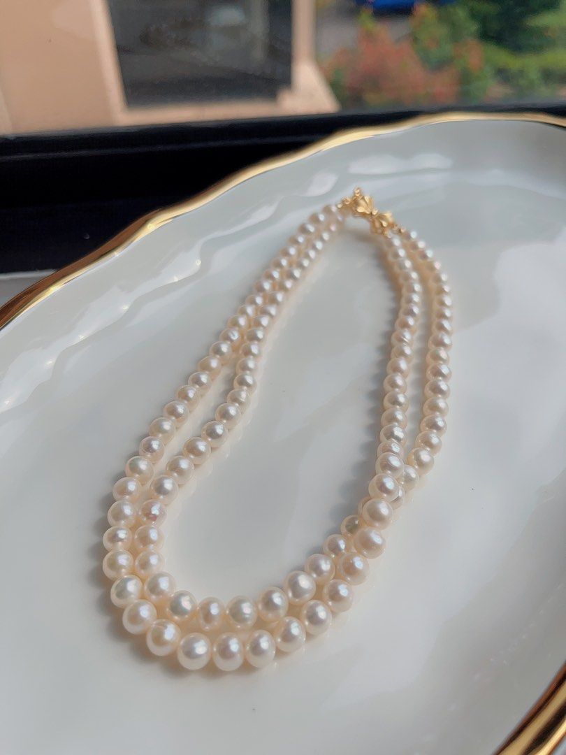 #PN117 Double-layered Freshwater Pearl Necklace | Choker