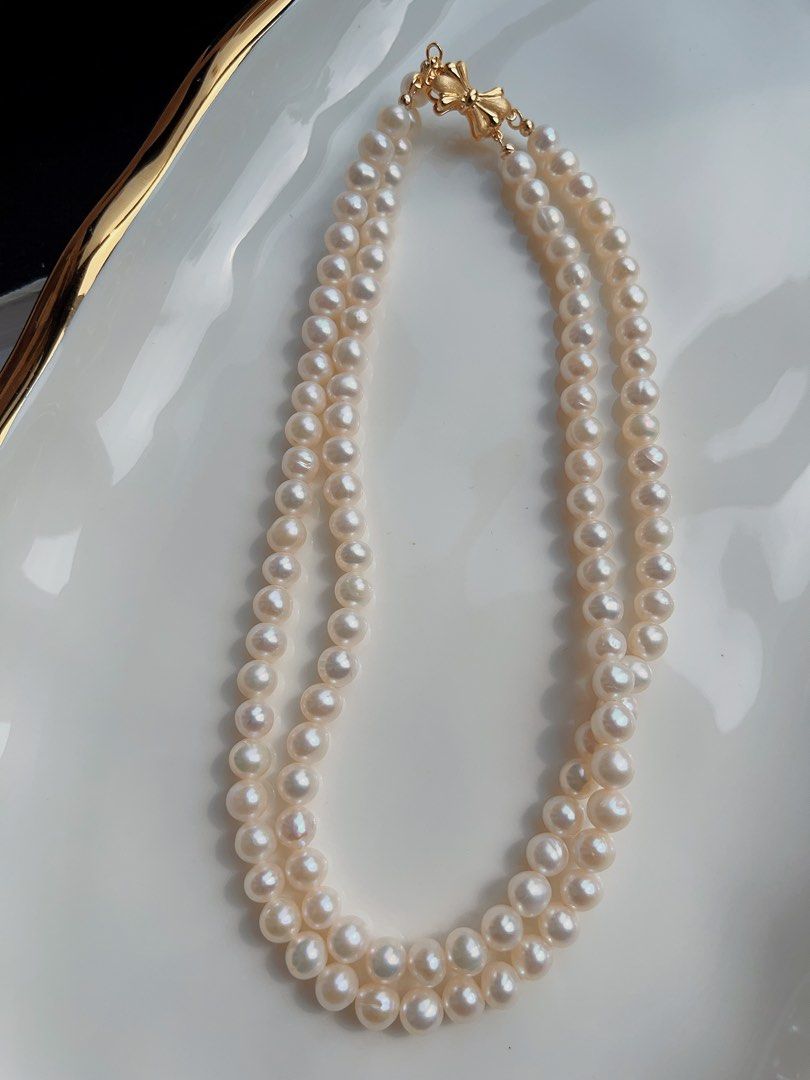 #PN117 Double-layered Freshwater Pearl Necklace | Choker