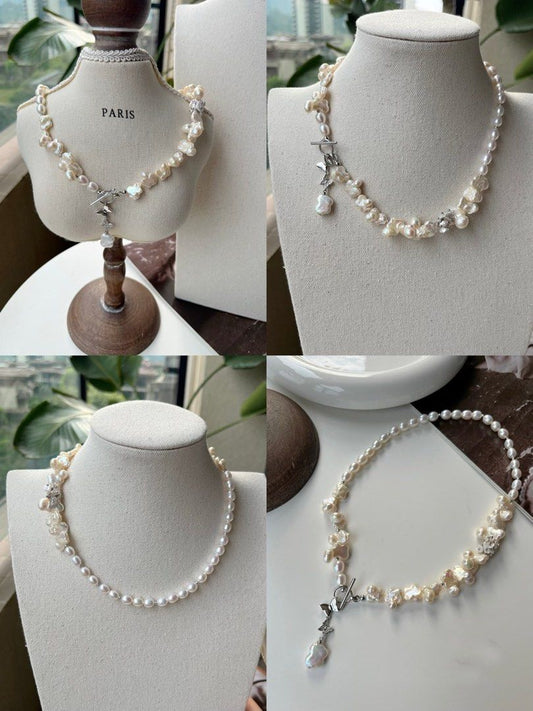 #PN10 [Floral Series] Freshwater Pearl Necklace | Miraculous Butterfly |Elegant