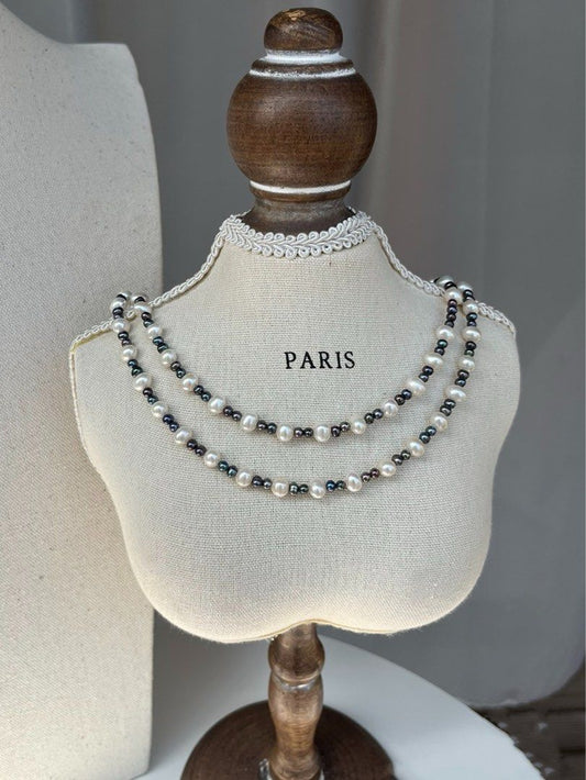 #PN81 [Halloween Sale] Small Wonder | Freshwater Pearl Necklace | Baroque Pearl | Baby Metallic Pearl | Electro-treated Colour