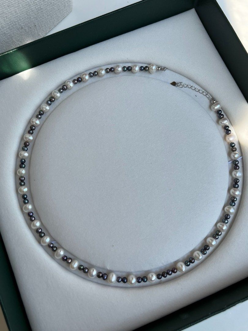 #PN81 [Halloween Sale] Small Wonder | Freshwater Pearl Necklace | Baroque Pearl | Baby Metallic Pearl | Electro-treated Colour