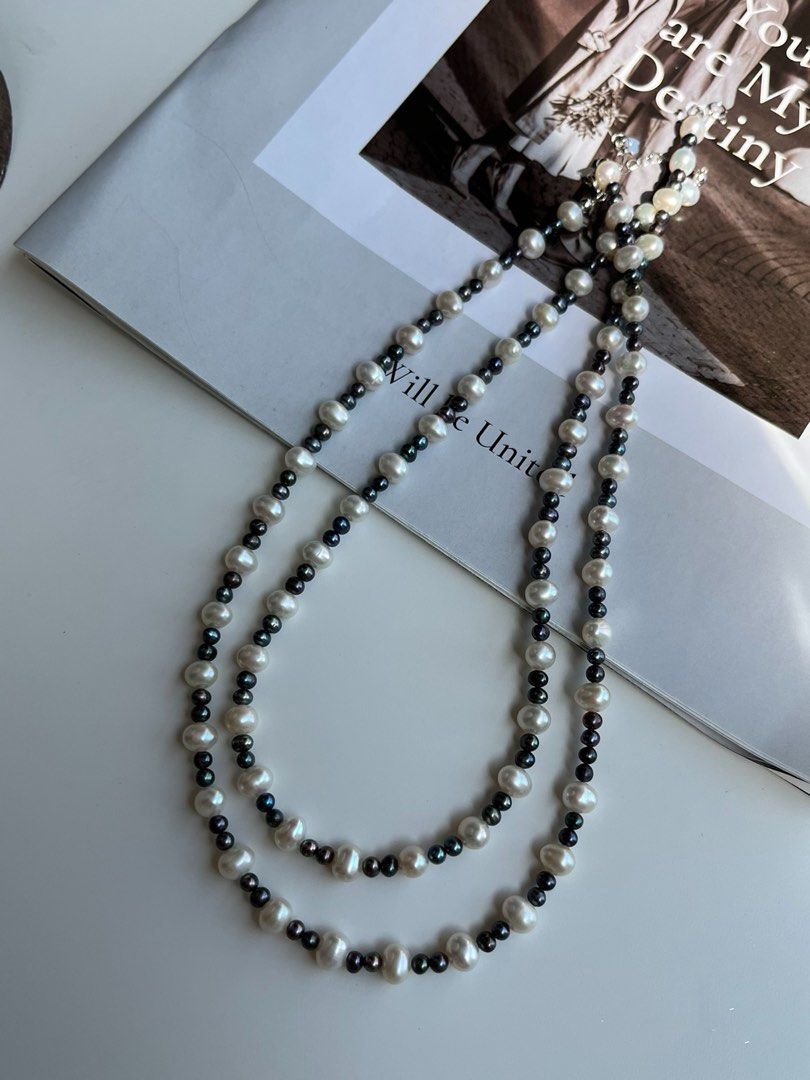 #PN81 [Halloween Sale] Small Wonder | Freshwater Pearl Necklace | Baroque Pearl | Baby Metallic Pearl | Electro-treated Colour