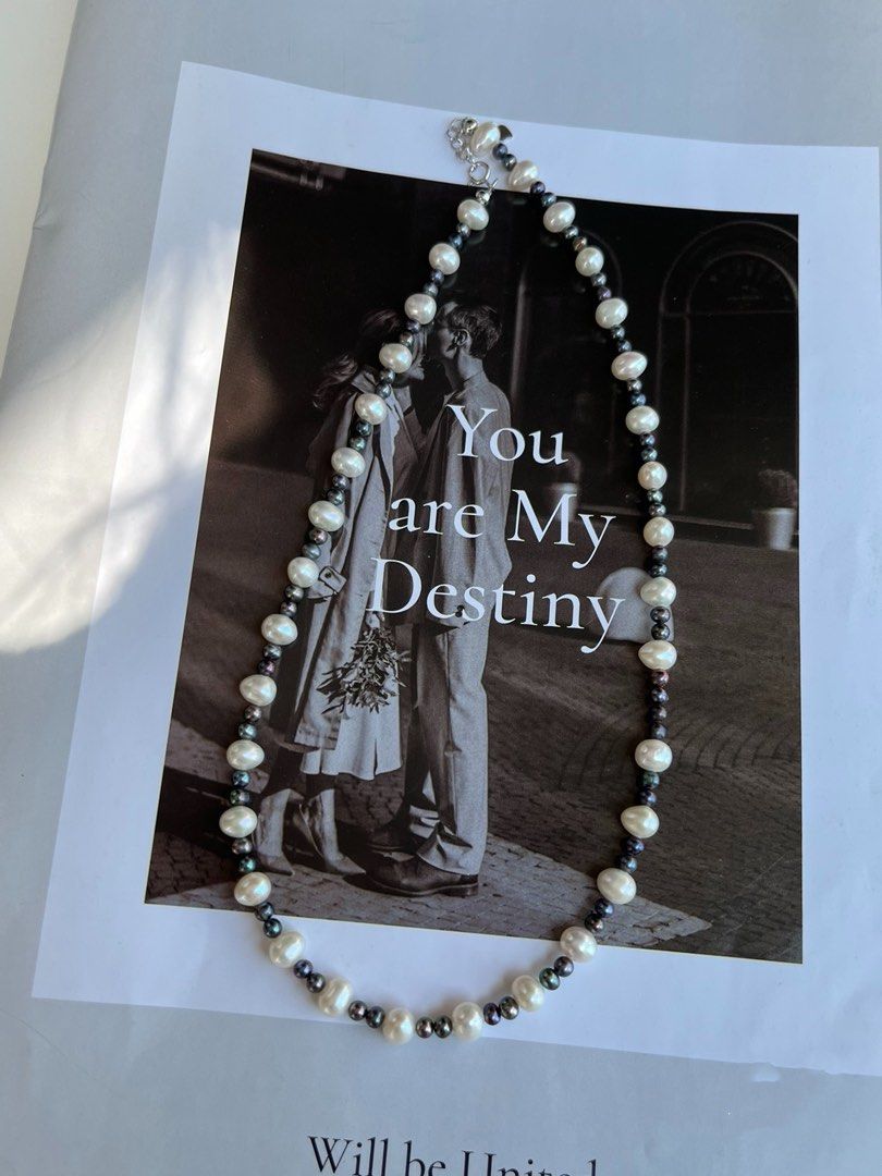 #PN81 [Halloween Sale] Small Wonder | Freshwater Pearl Necklace | Baroque Pearl | Baby Metallic Pearl | Electro-treated Colour