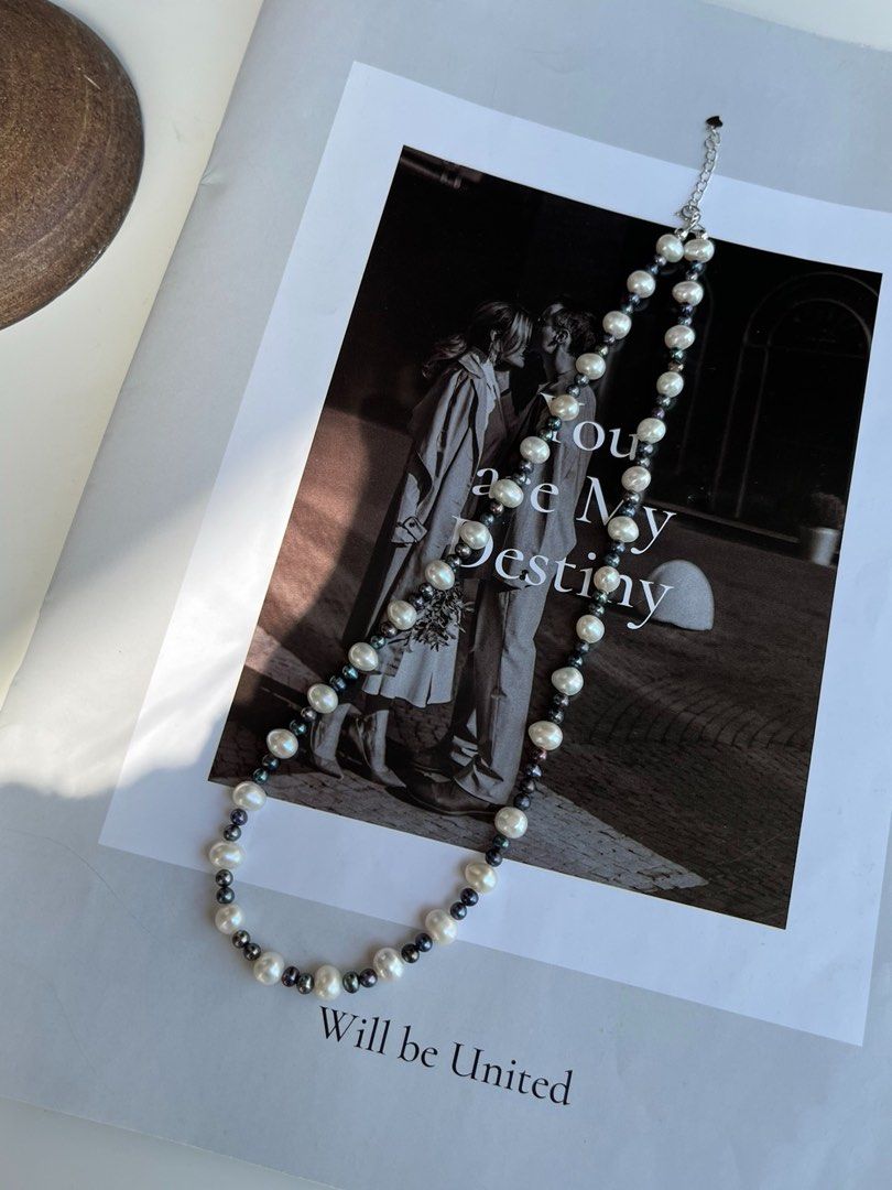 #PN81 [Halloween Sale] Small Wonder | Freshwater Pearl Necklace | Baroque Pearl | Baby Metallic Pearl | Electro-treated Colour