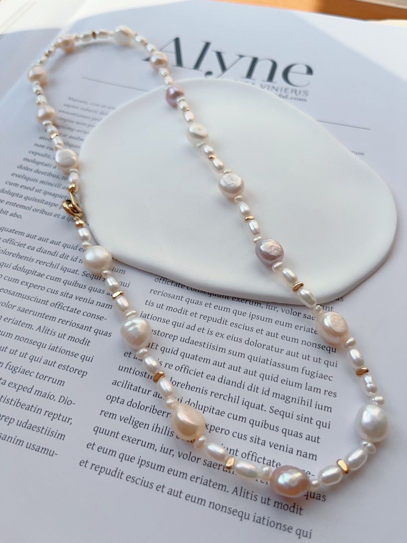 #PN85 [Sale]Candy Factory |Freshwater Pearl Necklace |Baroque Pearl |Mixed Sizes, Shapes & Colours|Good Lustre|53cm