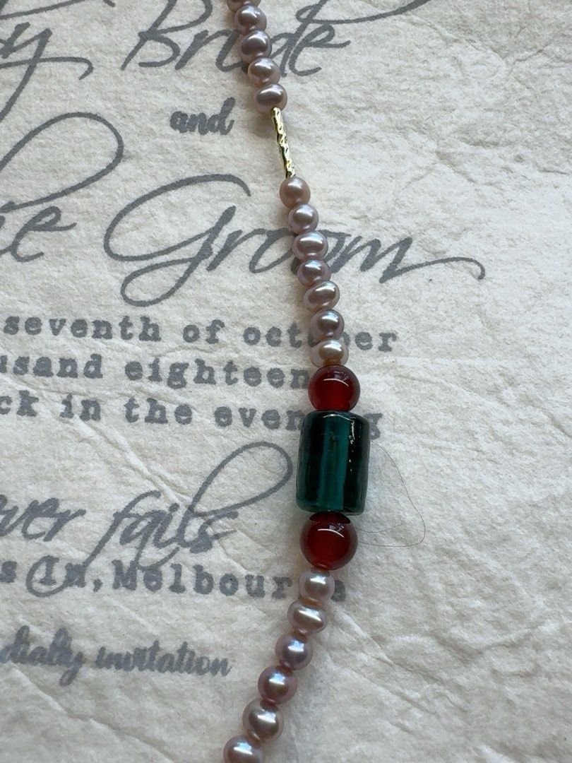 #PN260 Grape Juice | Freshwater Pearl Necklace |Baby Baroque Pearl |Garnet|Metallic Lustre|Wrinkled Baroque Pearl