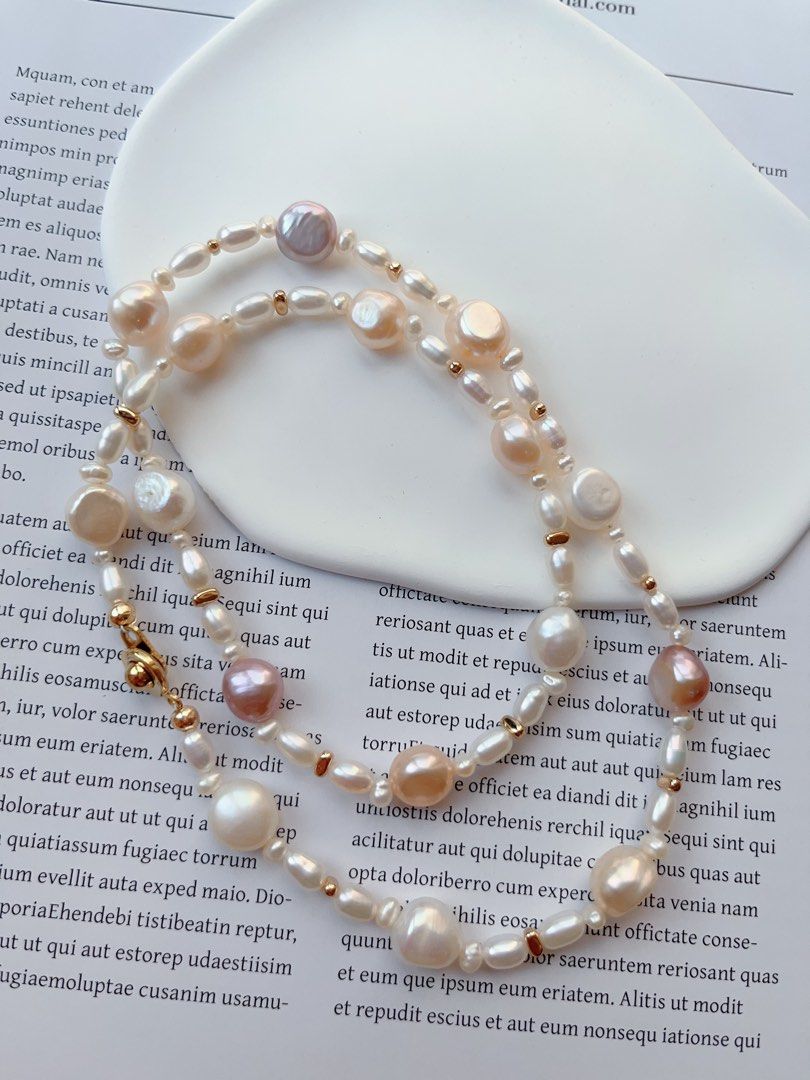 #PN85 [Sale]Candy Factory |Freshwater Pearl Necklace |Baroque Pearl |Mixed Sizes, Shapes & Colours|Good Lustre|53cm