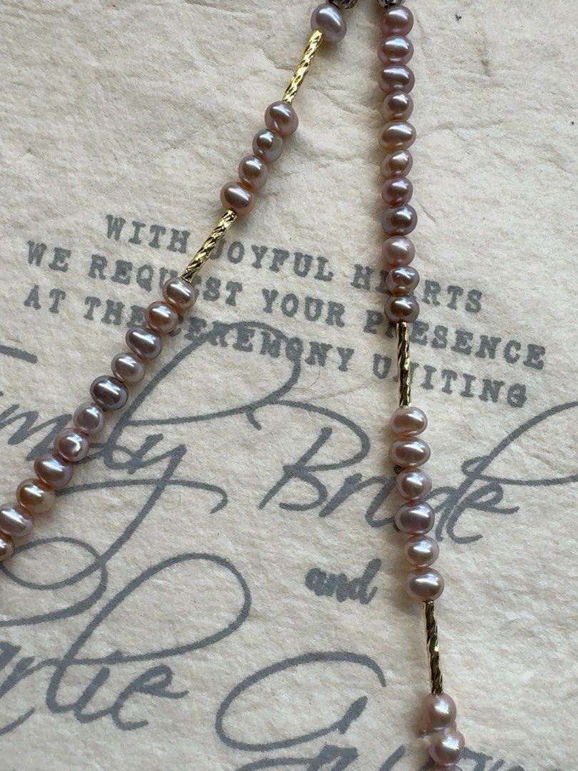 #PN260 Grape Juice | Freshwater Pearl Necklace |Baby Baroque Pearl |Garnet|Metallic Lustre|Wrinkled Baroque Pearl