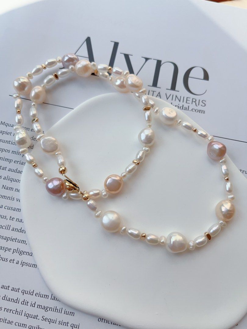 #PN85 [Sale]Candy Factory |Freshwater Pearl Necklace |Baroque Pearl |Mixed Sizes, Shapes & Colours|Good Lustre|53cm