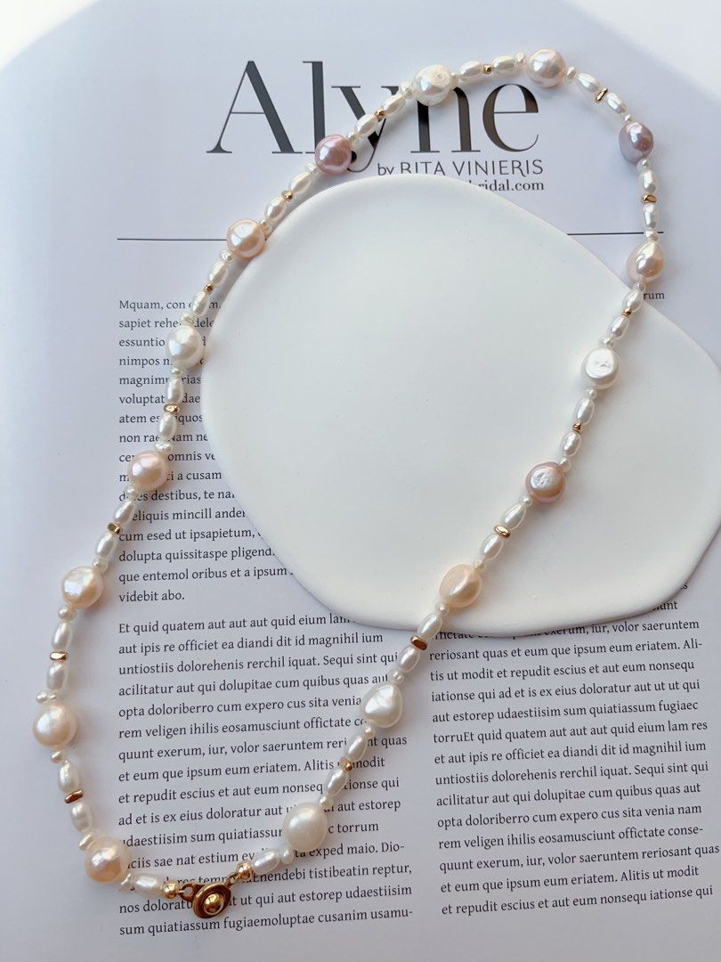#PN85 [Sale]Candy Factory |Freshwater Pearl Necklace |Baroque Pearl |Mixed Sizes, Shapes & Colours|Good Lustre|53cm