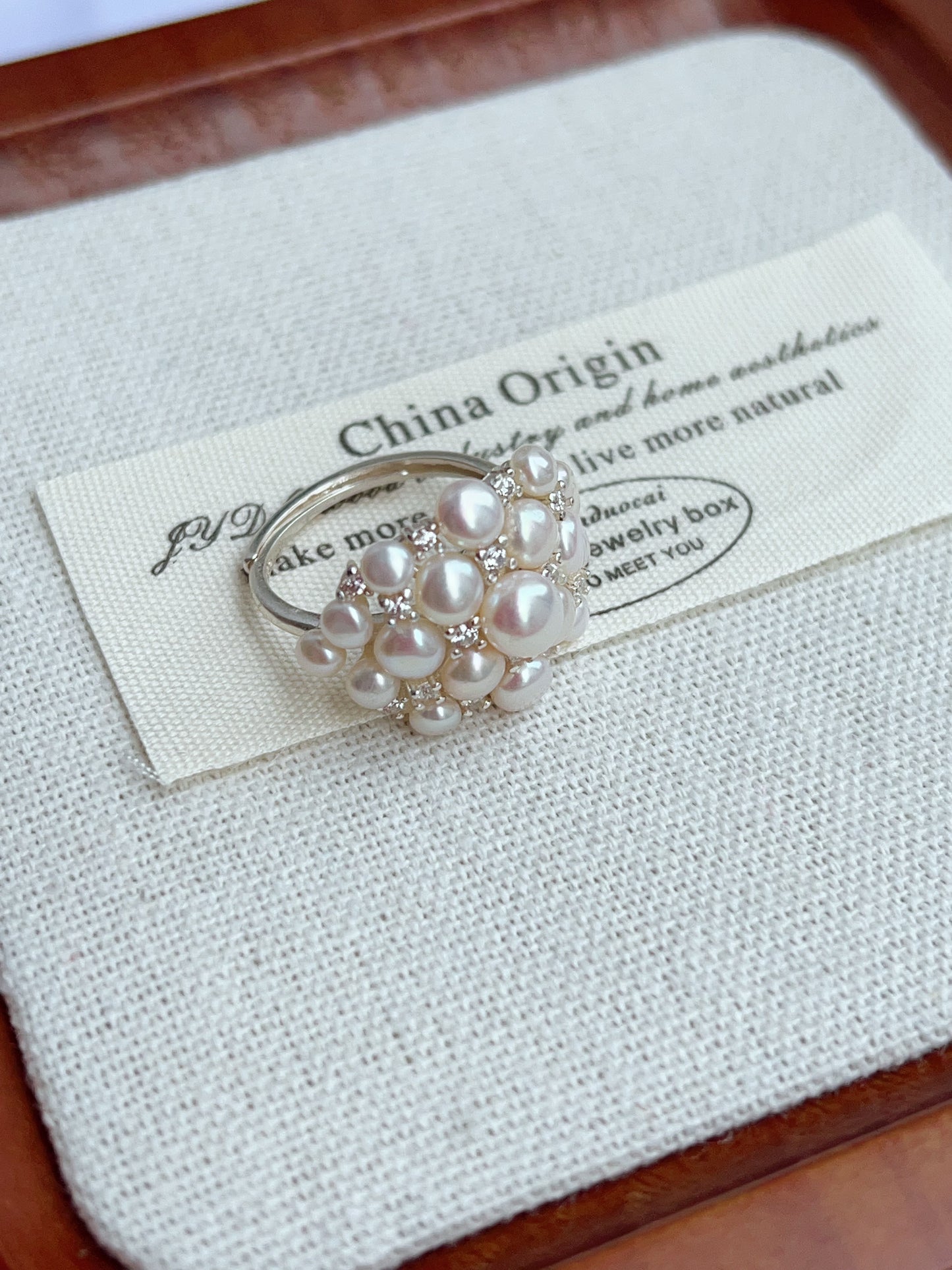 #PR02 freshwater pearl ring princess vibe selected top quality pearls pink lustre flawless superb lustre S925 hardware shiny