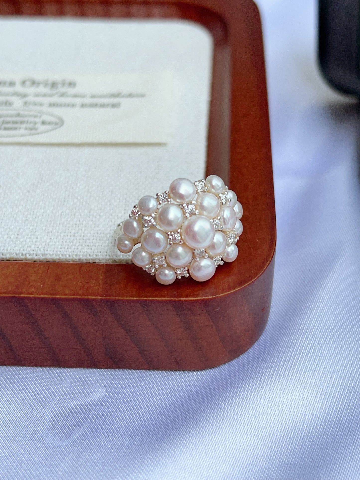 #PR02 freshwater pearl ring princess vibe selected top quality pearls pink lustre flawless superb lustre S925 hardware shiny